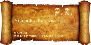 Petruska Konrád névjegykártya